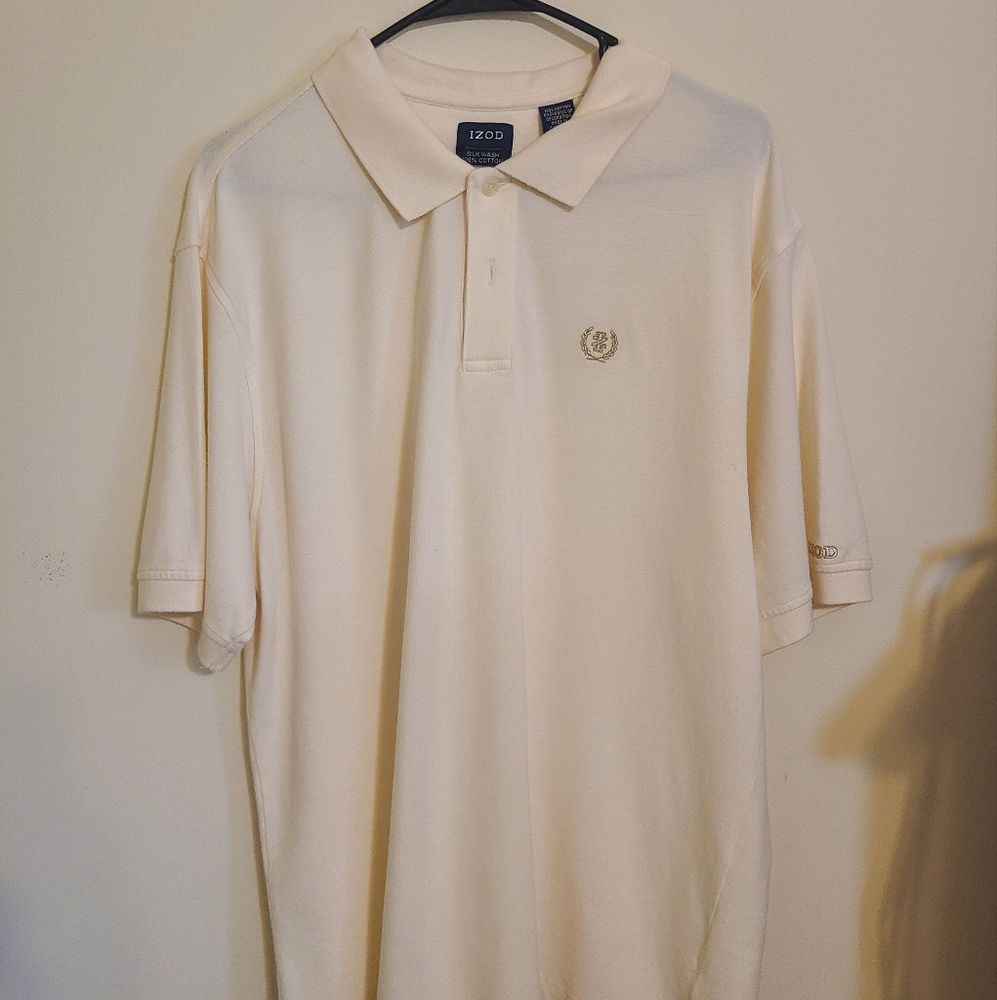 Izod Men's Polo XL Cream